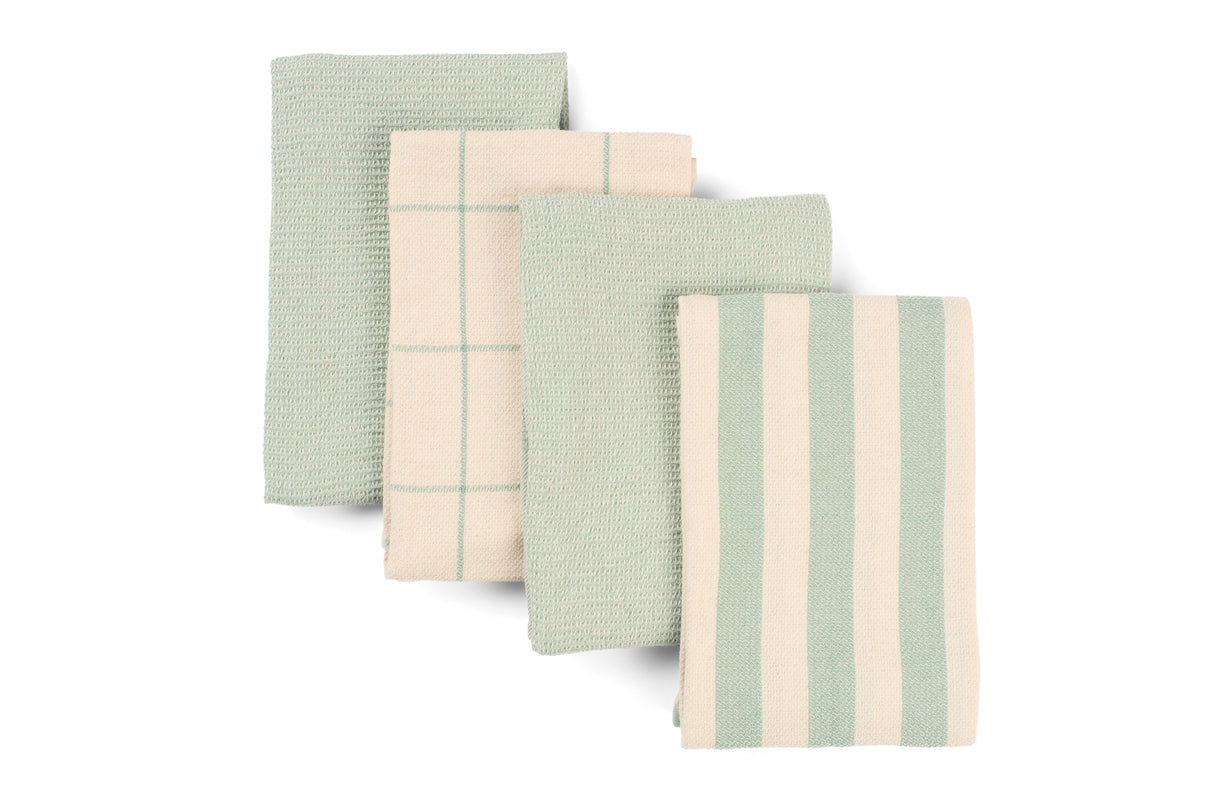 Kitchen Towels Set of 4, Reusable Dish Rags, Ecofriendly Cotton Tea Towels-9