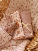 Muslin Baby Swaddle Blanket "Baby Pink" by Moi Mili - Sumiye Co