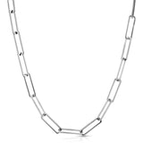 5mm Large Rectangle Link Silver Chain - Sumiye Co