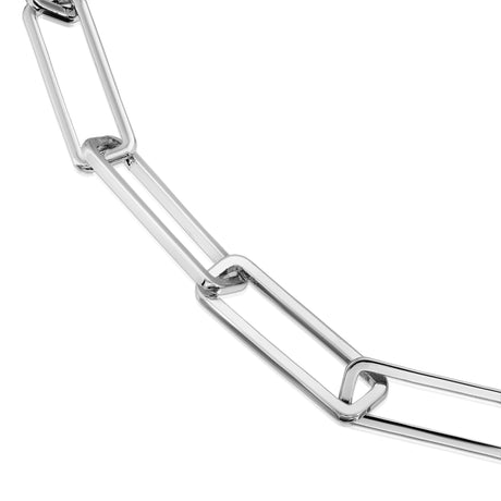 Silver Large Rectangle Link Chain Anklet - Sumiye Co