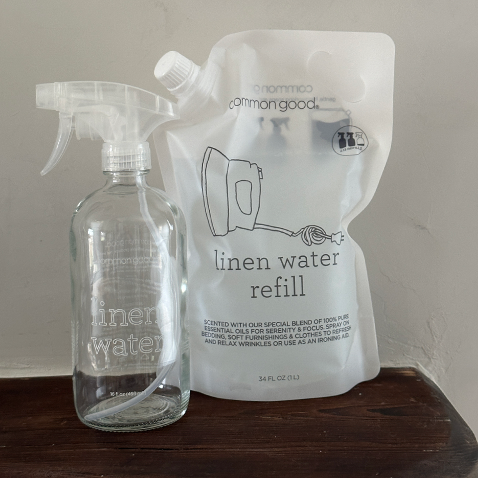 Linen Water Refill Pouch and Glass Bottle Set - Sumiye Co