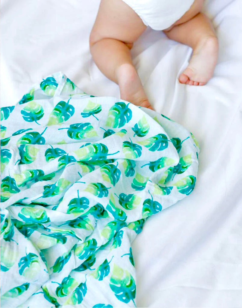 Organic Swaddle - Leaf-1