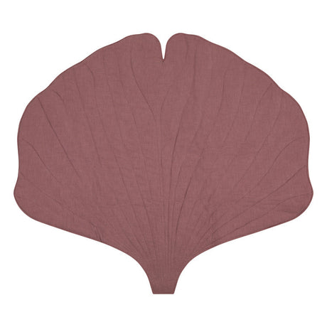 Linen “Dirty Pink” Ginkgo Leaf Mat by Moi Mili - Sumiye Co