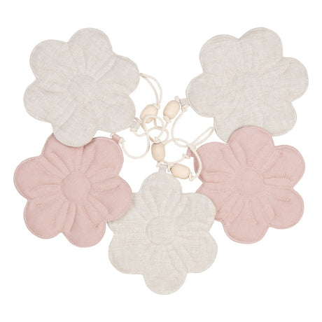 Bloom Garland Linen "Sandy Rose Bouquet" | Nursery & Kids Room Decor - Sumiye Co