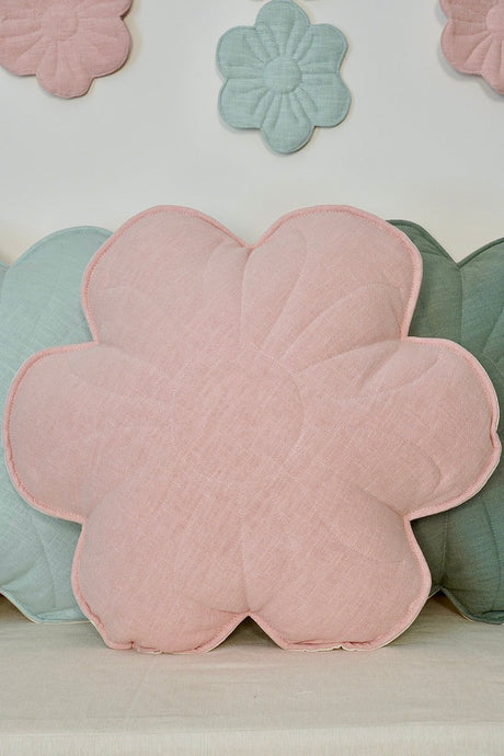 Flower Pillow Linen "Light Pink Lily" | Kids Room & Nursery Decor - Sumiye Co