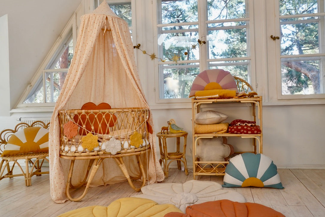 Flower Pillow Linen "Papaya" | Kids Room & Nursery Decor