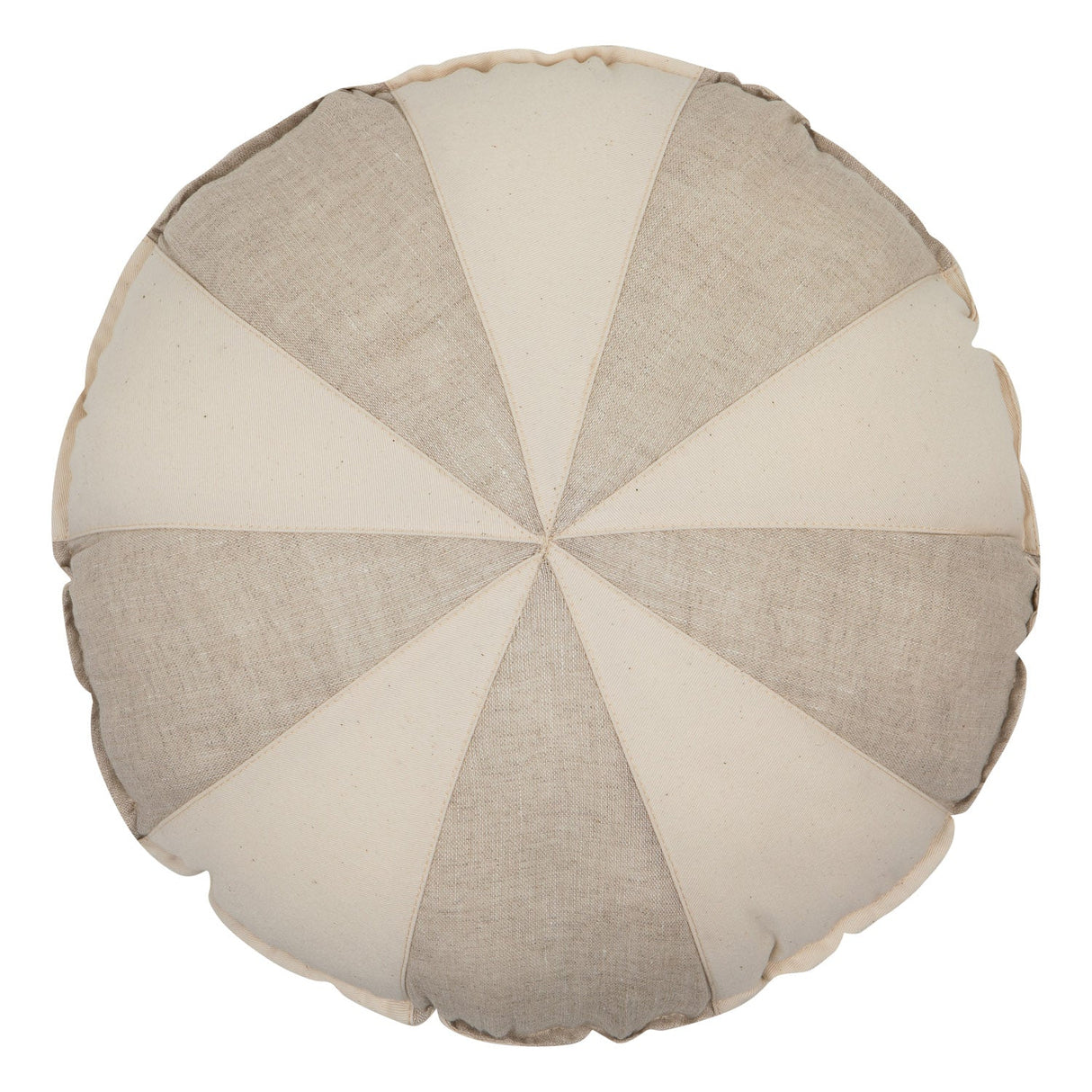 Round Patchwork Pillow “Cream Circus” | Kids Room & Nursery Decor - Sumiye Co