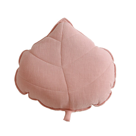 Leaf Pillow Linen “Powder Pink” | Kids Room & Nursery Decor - Sumiye Co