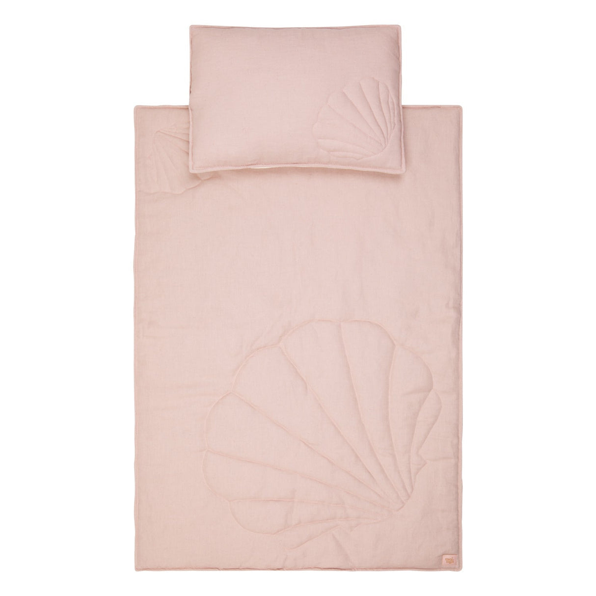 Linen "Powder Pink" Shell Child Cover Set by Moi Mili - Sumiye Co