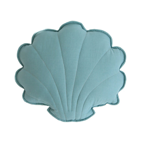 Linen “Eye of the Sea” Shell Pillow by Moi Mili - Sumiye Co