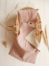 Linen "Powder Pink" Flower Child Cover Set by Moi Mili - Sumiye Co