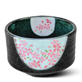 Dark Grey Flowers Bowl | Tea Ceremony