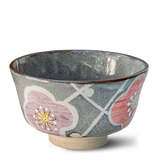 Grey with Flowers Matcha Bowl | Tea Ceremony