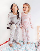 Toddler & Big Kid Cotton Knit PJ Set (Pink City)-4