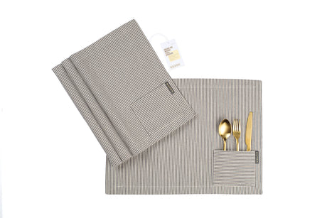 Cloth Placemats with Pockets, Cotton Fabric Plate Mat, Table Place Mats-9