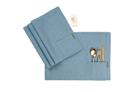 Cloth Placemats with Pockets, Cotton Fabric Plate Mat, Table Place Mats-3