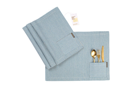 Cloth Placemats with Pockets, Cotton Fabric Plate Mat, Table Place Mats-8