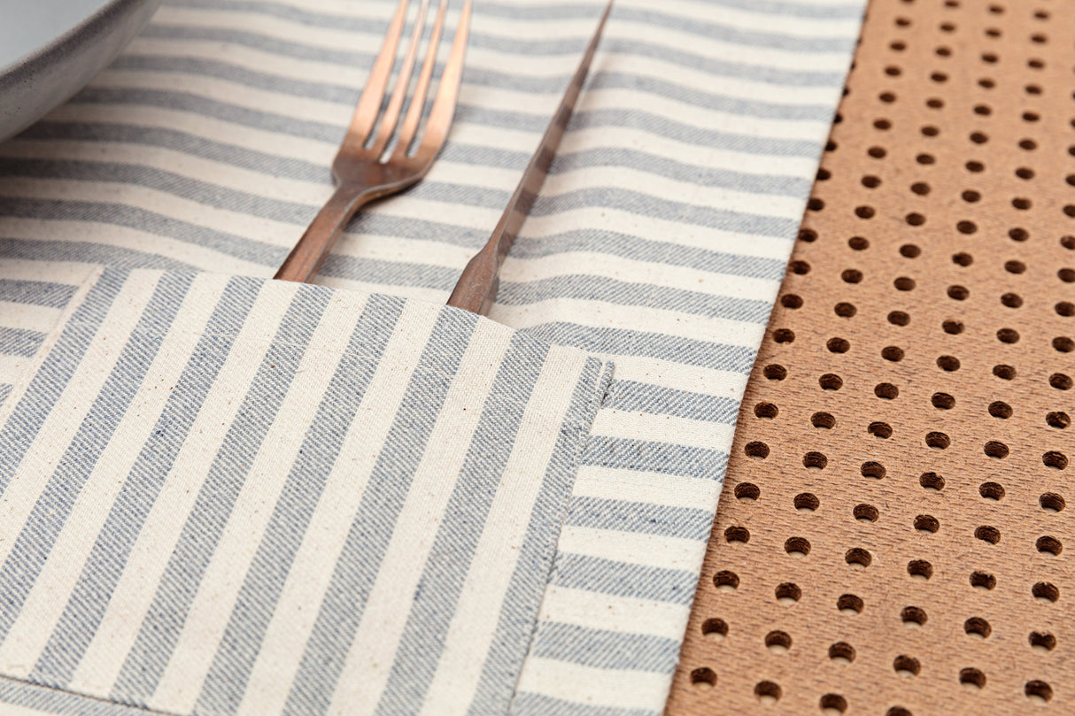 Placemats Set | Sustainable Cotton (Blue) - Sumiye Co