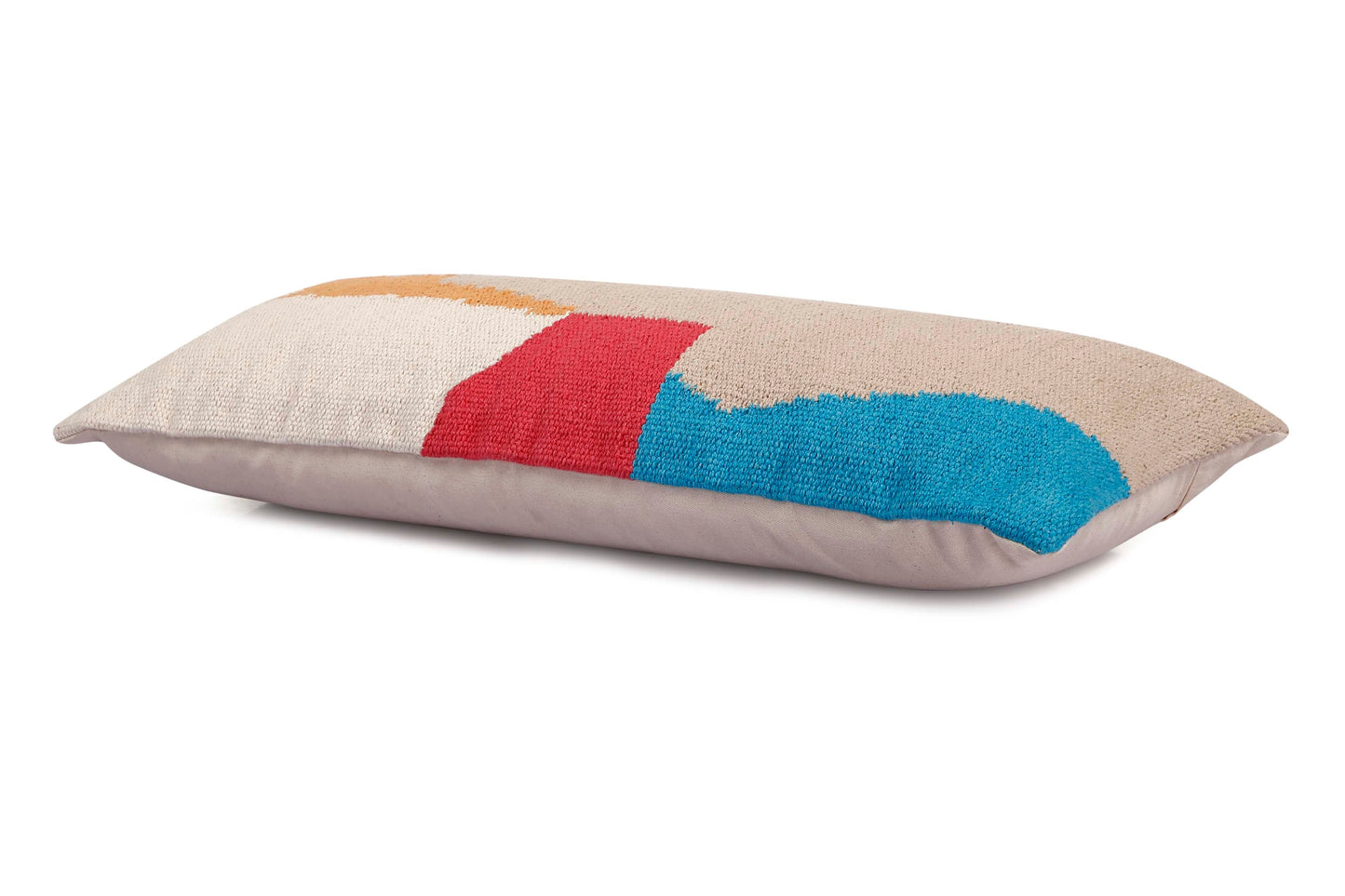 Leh Handcrafted Lumbar Pillow, Multi- 12x30 Inch by The Artisen - Sumiye Co
