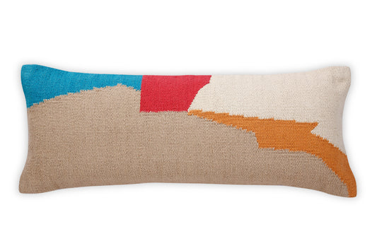 Leh Handcrafted Lumbar Pillow, Multi- 12x30 Inch by The Artisen - Sumiye Co