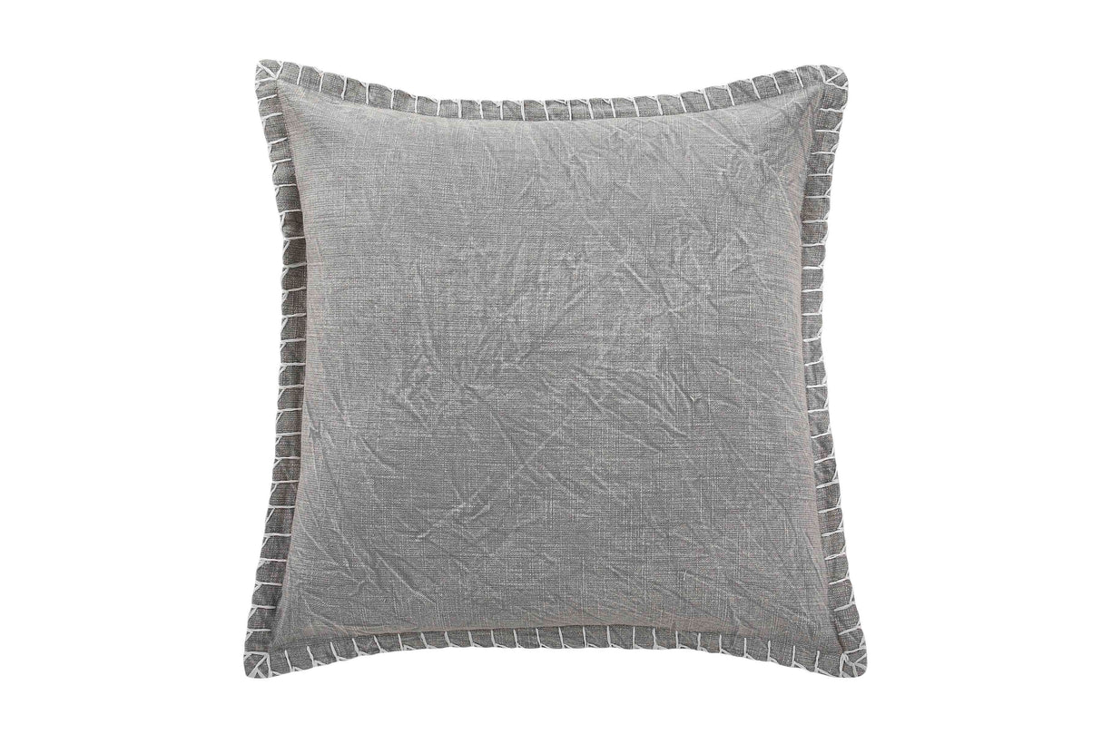 Stone Washed Throw Pillow, Grey - 21x21 Inch by The Artisen - Sumiye Co