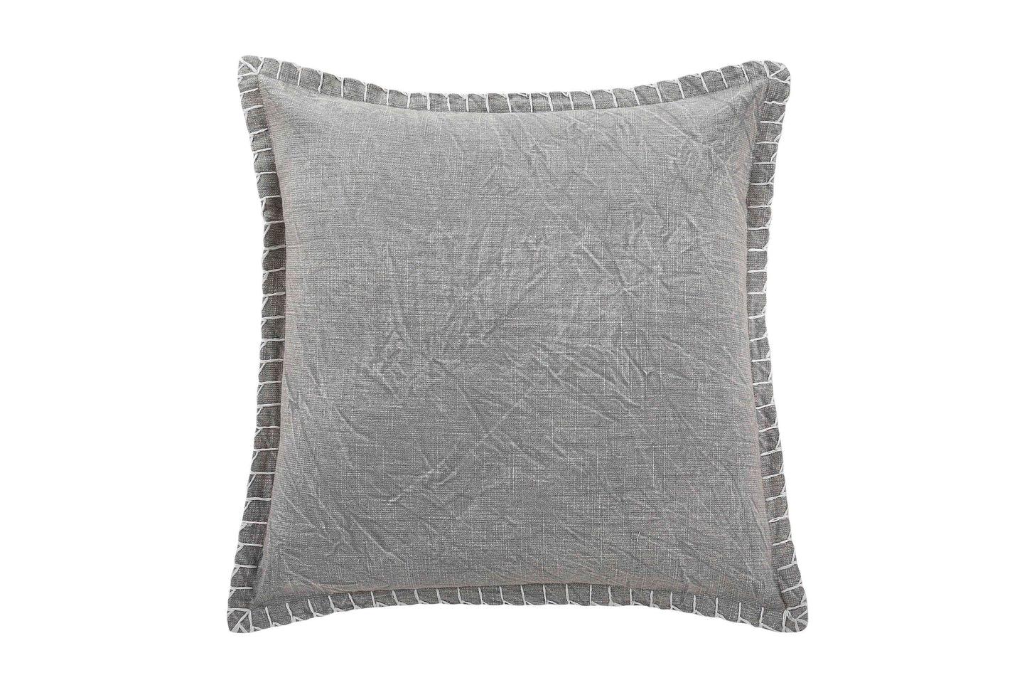Stone Washed Throw Pillow, Grey - 21x21 Inch by The Artisen - Sumiye Co