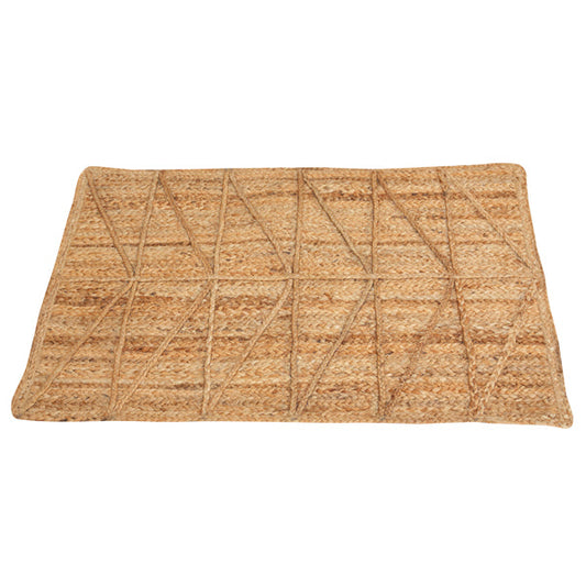 Triangle Jute Doormat Rug, Natural -  2 x 3 ft by The Artisen - Sumiye Co