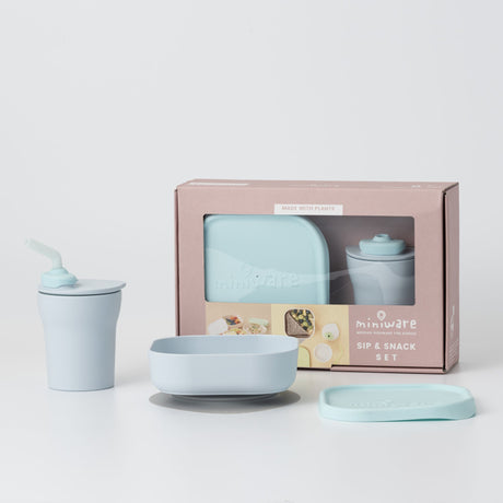 Sip & Snack: All Stages Cup and Bowl Set - Aqua