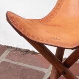 Handmade Leather Stool - Sumiye Co