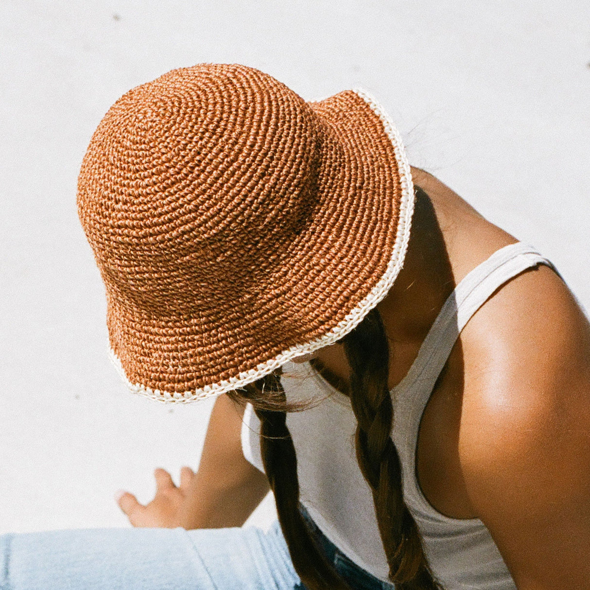 Summer Bucket Hat - Crocheted Orange by Made by Minga - Sumiye Co