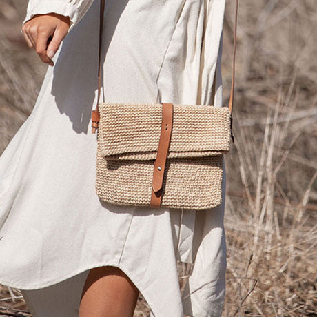 Rosa Woven Satchel Bag | Natural by Made by Minga - Sumiye Co