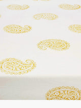 Mustard Paisley Fitted Crib Sheet-1