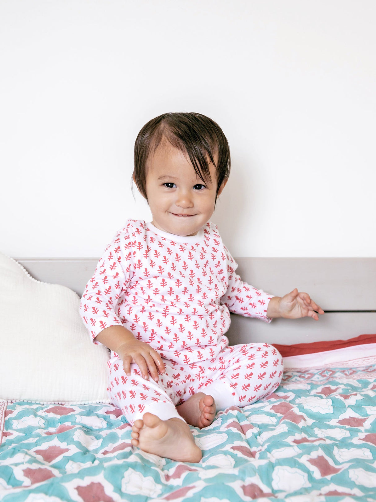 Toddler & Big Kid Cotton Knit PJ Set (Pink City)-3