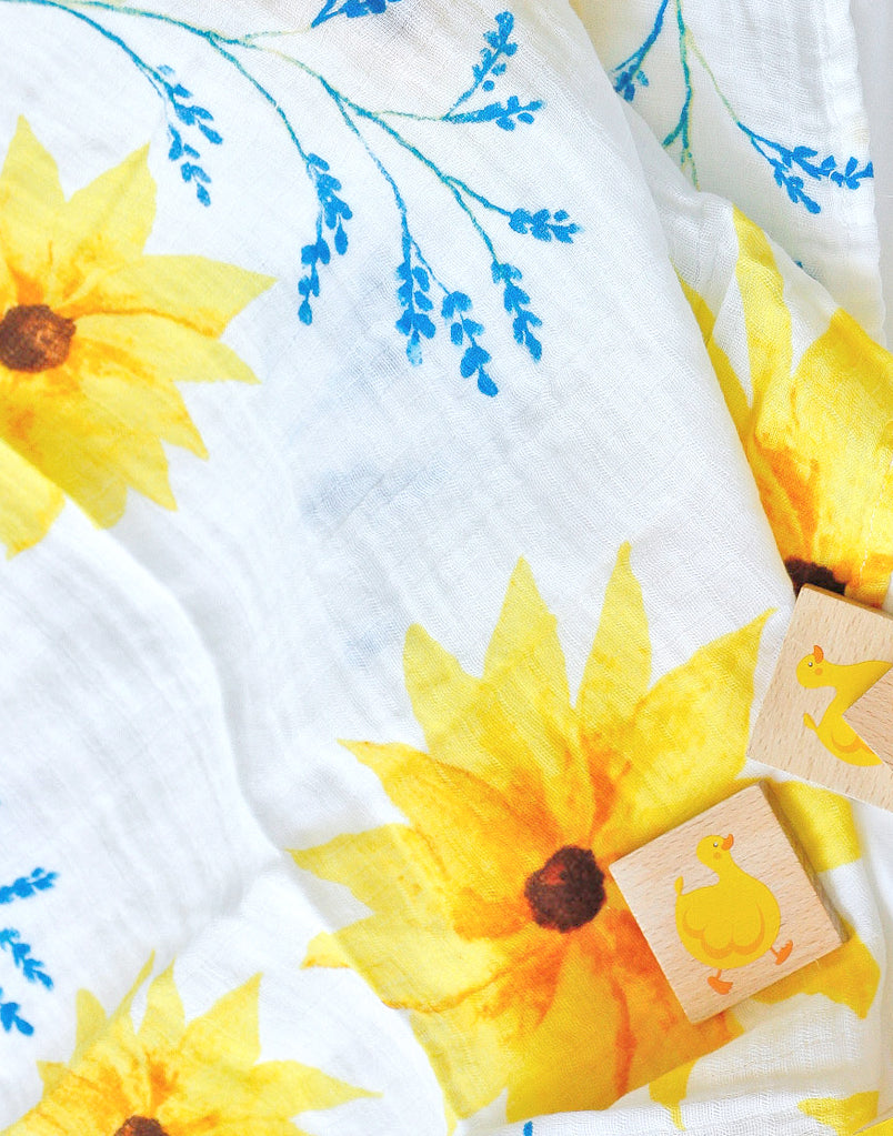 Organic Swaddle - Sunflower-2