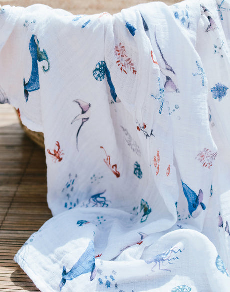 Organic Swaddle - Under The Sea-1