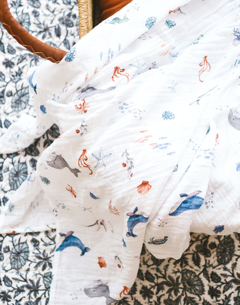 Organic Swaddle - Under The Sea-2