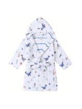 Kids Hooded Muslin Robe - Under The Sea-0