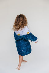 Kids Hooded Muslin Bath Robe - Mystical Night-5