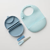 Sili Mini Go: Silicone Travel Meal Set - Blue Banana