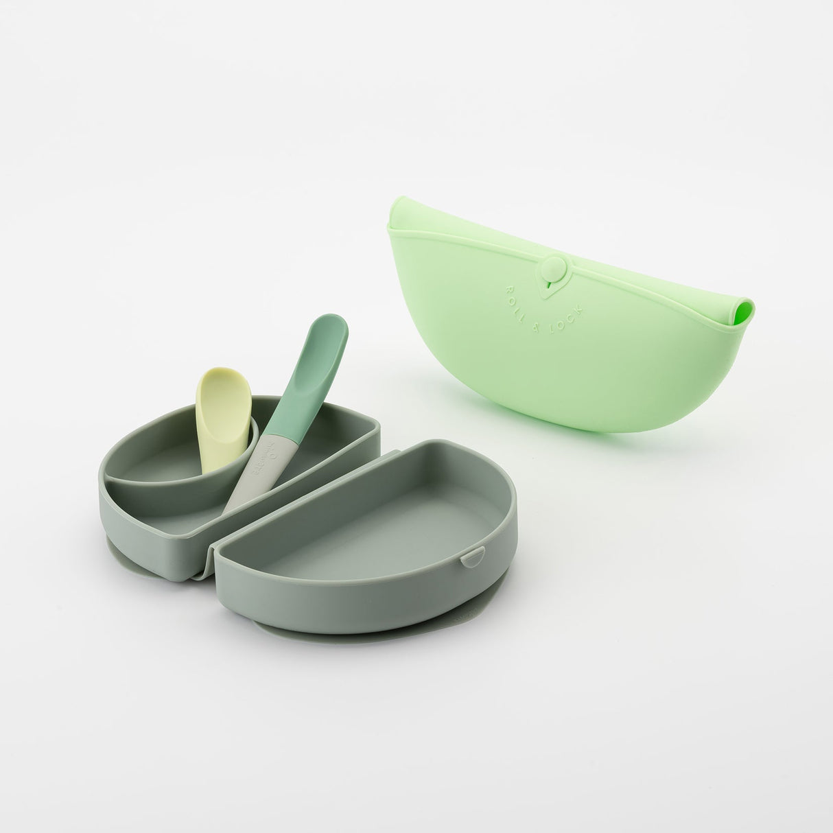 Sili Mini Go: Silicone Travel Meal Set - Green Energy