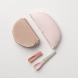 Sili Mini Go: Silicone Travel Meal Set - Pink Antioxidant