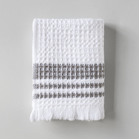 Organic Belgian Waffle Hand Towels - Ash (Set of 2) - Sumiye Co