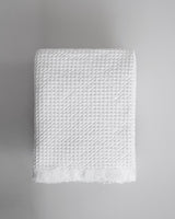 Organic Belgian Waffle Hand Towels - Set of 2 - White - Sumiye Co