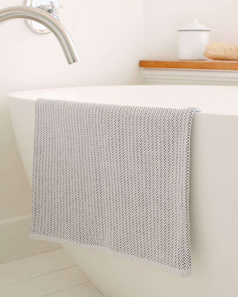 Cotton Rib Bath & Shower Mat (Set of 2) - Bleach