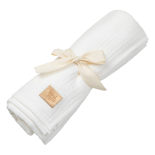 Muslin Baby Swaddle Blanket "Cream" by Moi Mili