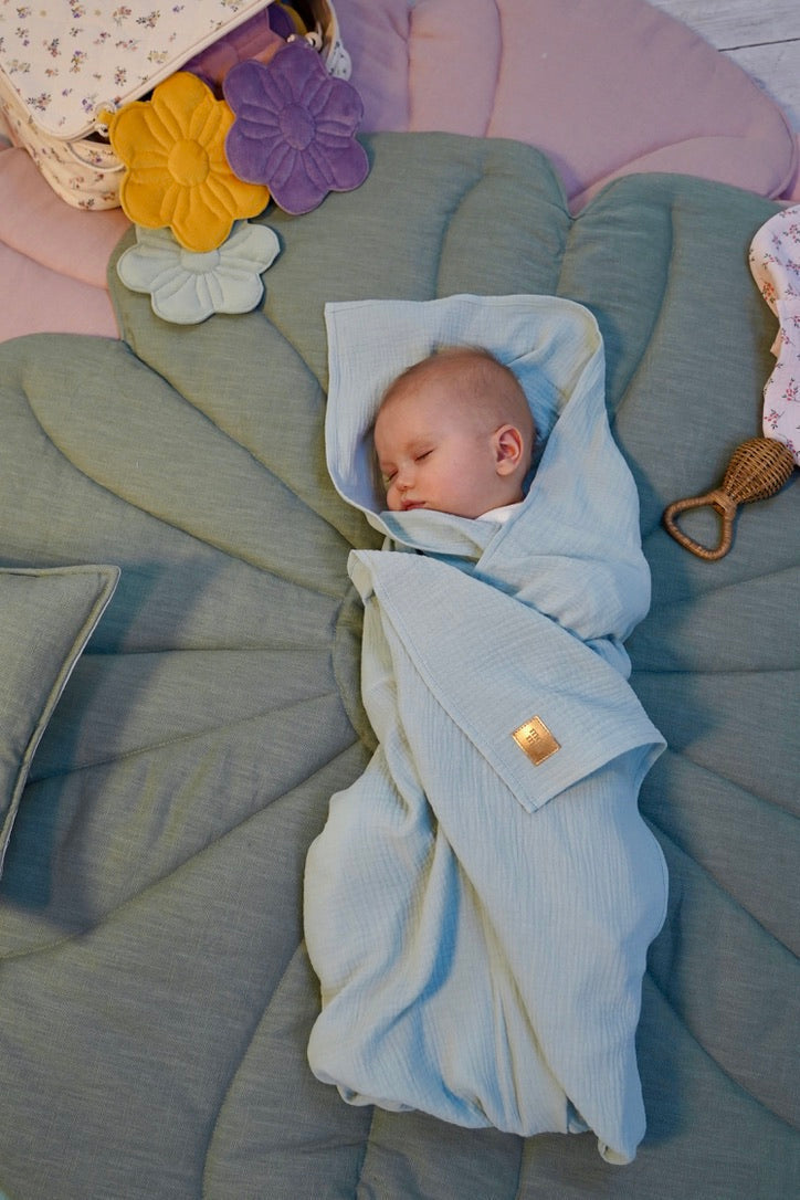 Muslin Baby Swaddle Blanket "Cream" by Moi Mili - Sumiye Co