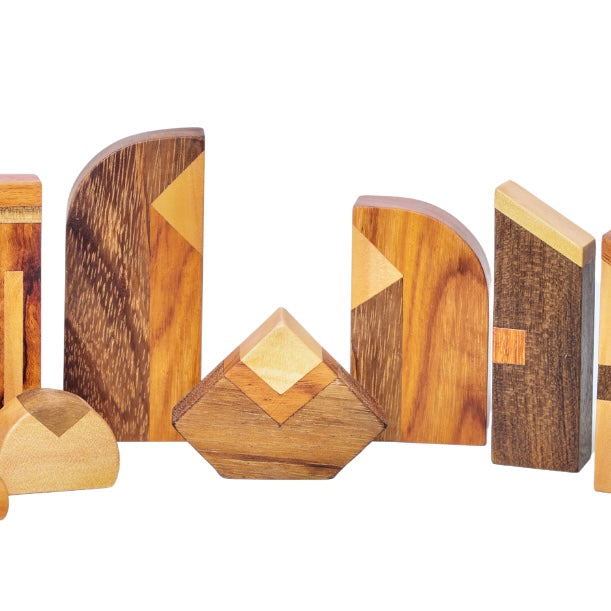 Modern Wood Nativity Scene - 10 piece - Sumiye Co