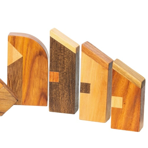 Modern Wood Nativity Scene - 10 piece