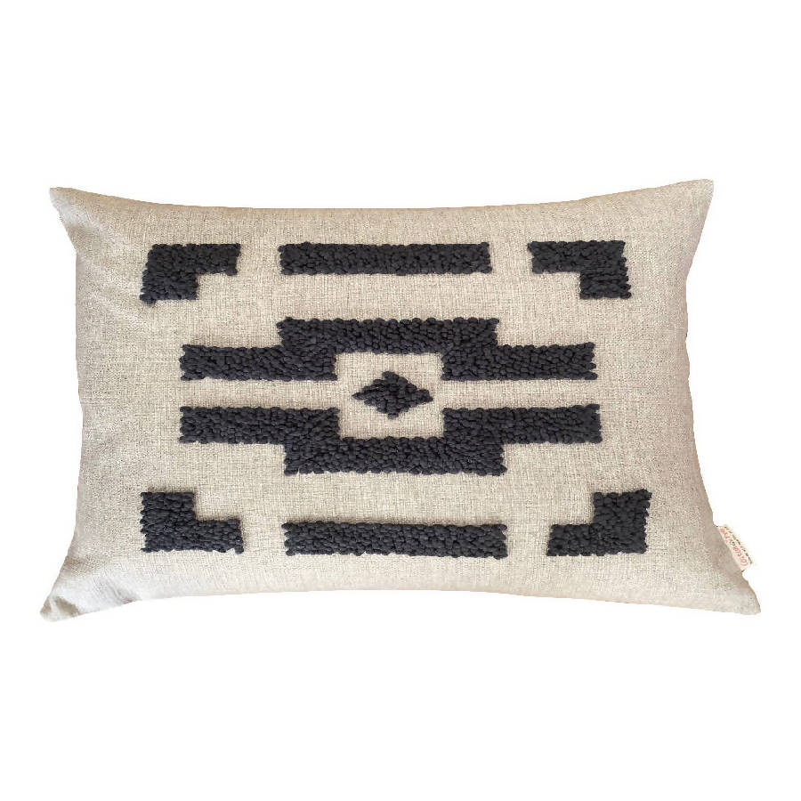 Punch Needle Ndebele Throw Pillow Cover - Pattern 3 - Sumiye Co