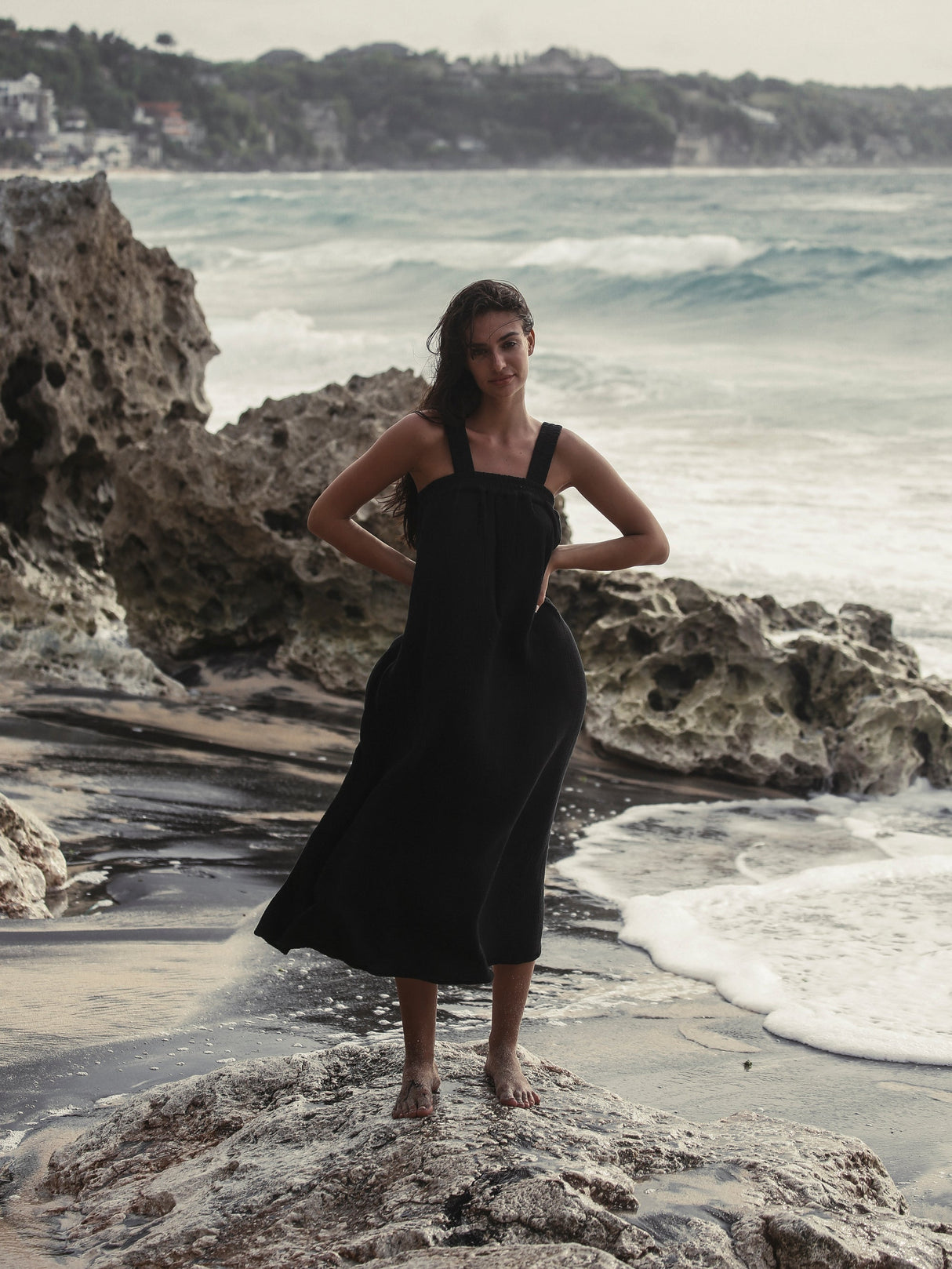 Noa Maxi Dress - Black - Sumiye Co